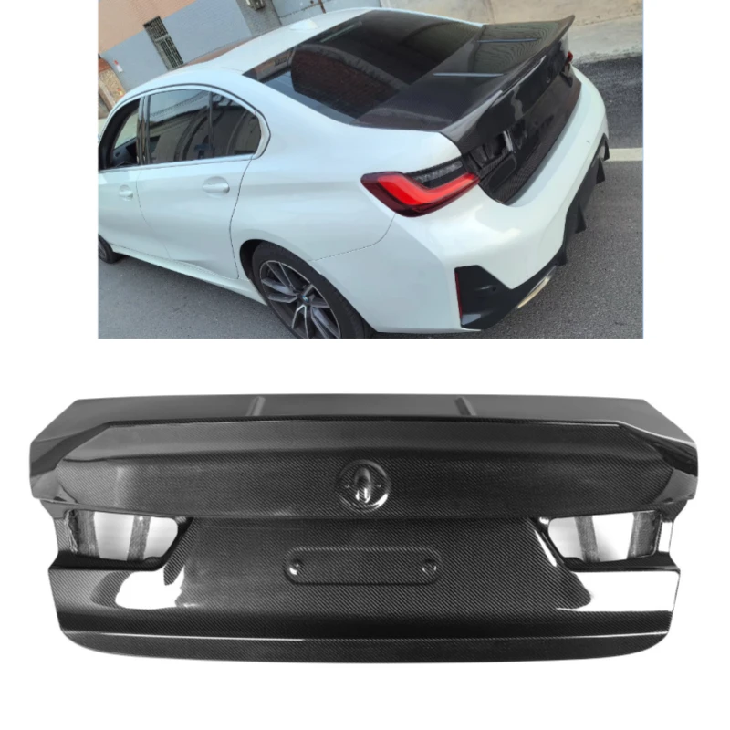 

CSL Style Double Side Carbon Fiber Trunk Lid Cover for 3 Series G20 G80 M3 2020+ Car Replacement Rear Trunk Lid