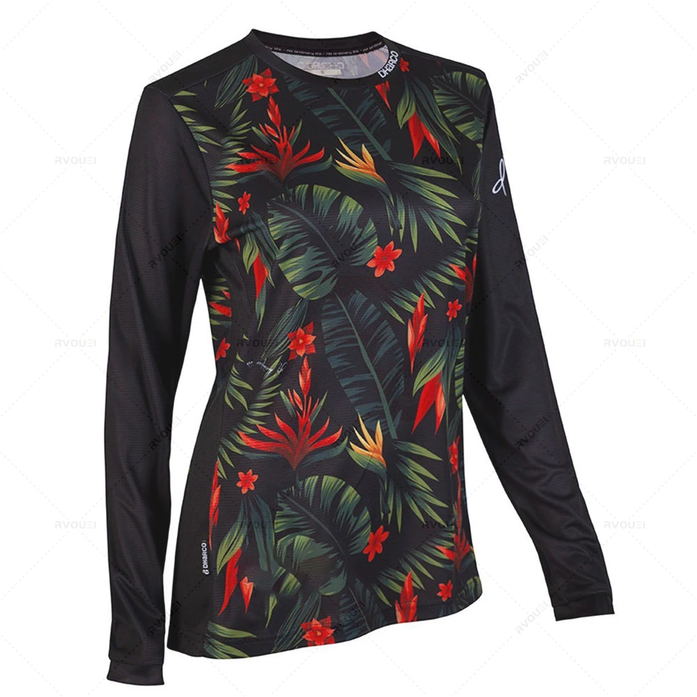 Jersey de montaña para hombre y mujer, camiseta de motocross de secado rápido, manga larga, primavera y verano