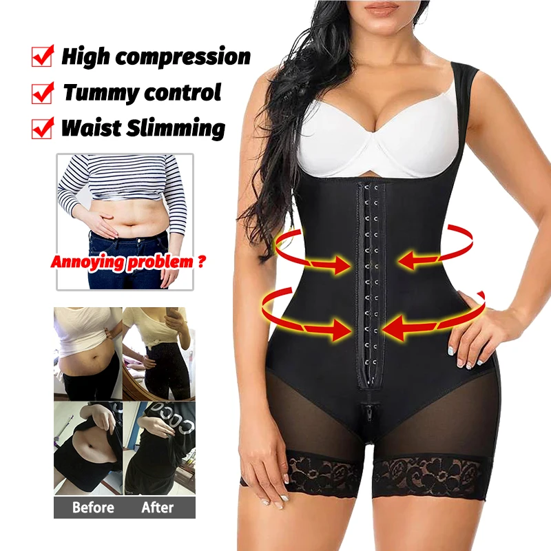 Fajas Colombianas Corset Girdles High Compression Shaper Post Surgery Modeling Sheath Stage 2 Shapewear Women Control Garment