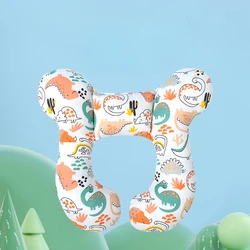 Cartoon Pattern Children's U-shaped Pillow Travel Stroller Neck Pillow Baby Head Shaping Pillow Cotton