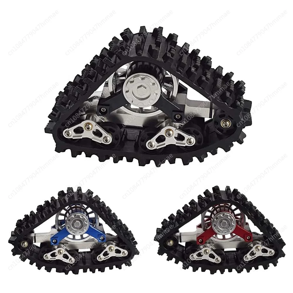 

1/10 Scale Steel Reinforced Track Wheels with Snow Tires - Upgrade Parts for 1:10 RC Crawler TRX-4