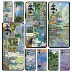 Phone Case For Xiaomi Redmi Note 13 12 5G 9S 9 8 10 11 Pro 9T 13C 12C 10C 9C 9A 7 Pro Soft Silicone Cover Claude Monet Art