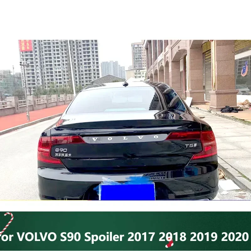 

New! Rear Wing for VOLVO S90 Spoiler 2017 2018 2019 2020 Glossy Black ABS Plastic Tail Fin Accessories