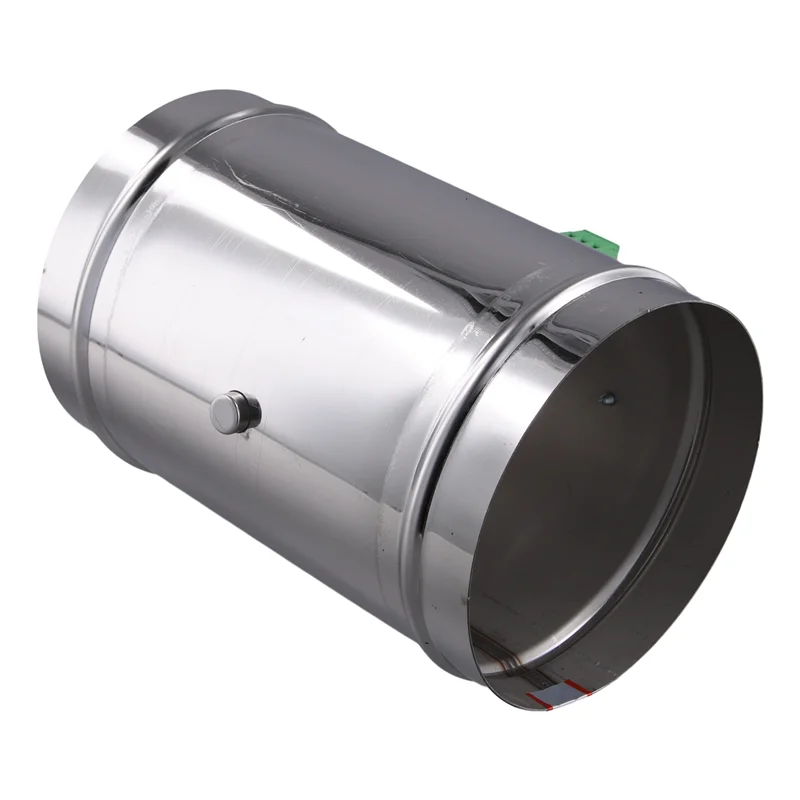 ABXF-125Mm válvula amortiguadora de conducto de aire eléctrico de acero inoxidable conducto de aire HVAC amortiguador de aire motorizado accionamiento de actuador AC220V