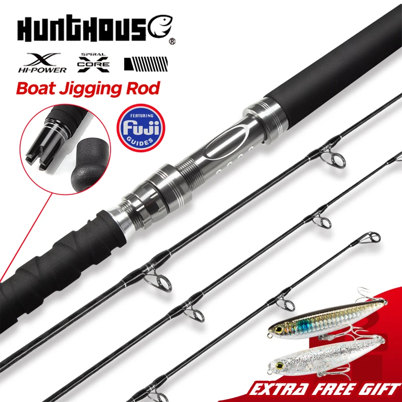 Hunthouse Ocea Game GT Popping Fishing Rod Spinning Fuji Guide Carbon Fiber 2.35m 2.55m 2.7m Boat For Inshore Popper Jig Tuna GT