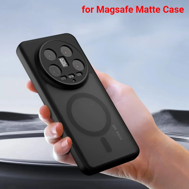 Für Magsafe Telefon Fall für Neue Xiaomi 15 Ultra 15T Pro 14T 14 Pro 13 Ultra Harte Stoßstange Matte stoßfest Acryl Magnetische Abdeckung