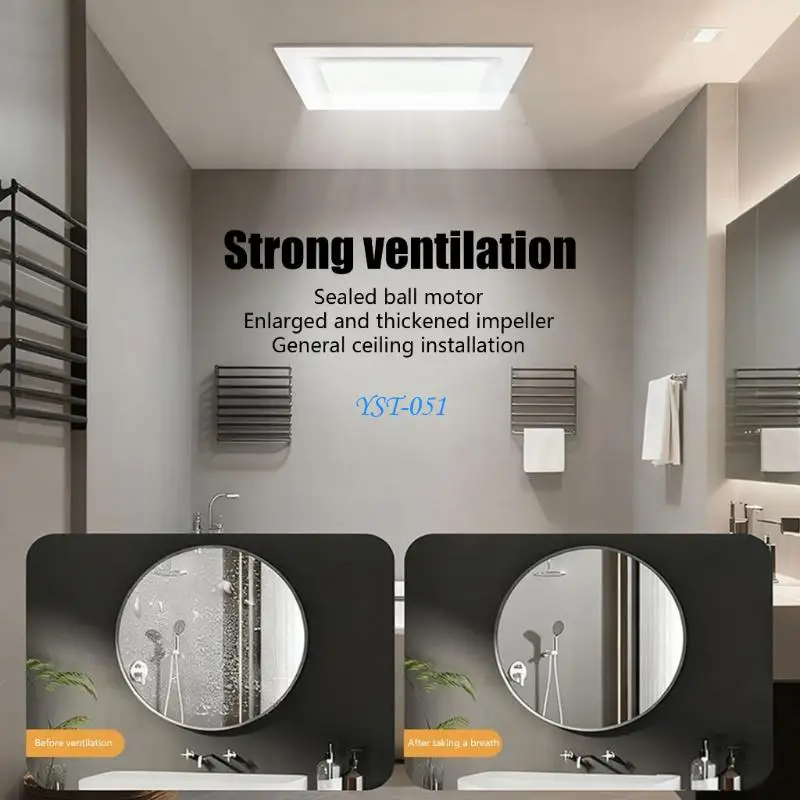 E15A Strong 8Inch Ventilation Fan Including Warm Neutral sunlight