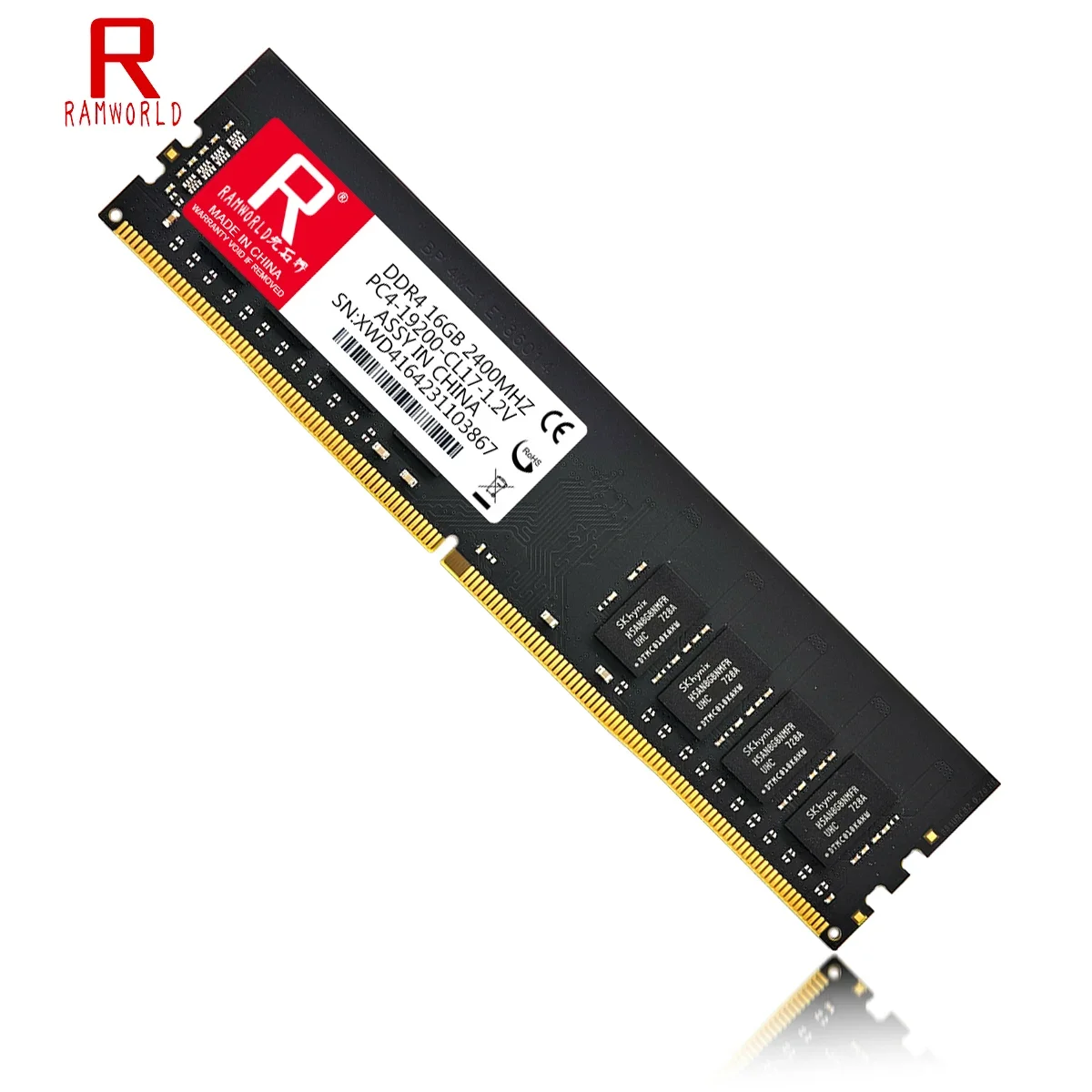 

RAMWORLD DDR4 16 ГБ 2400 МГц 8 ГБ 4 ГБ Настольная память Ram PC4 1,2 В 19200 DIMM Компьютерная память