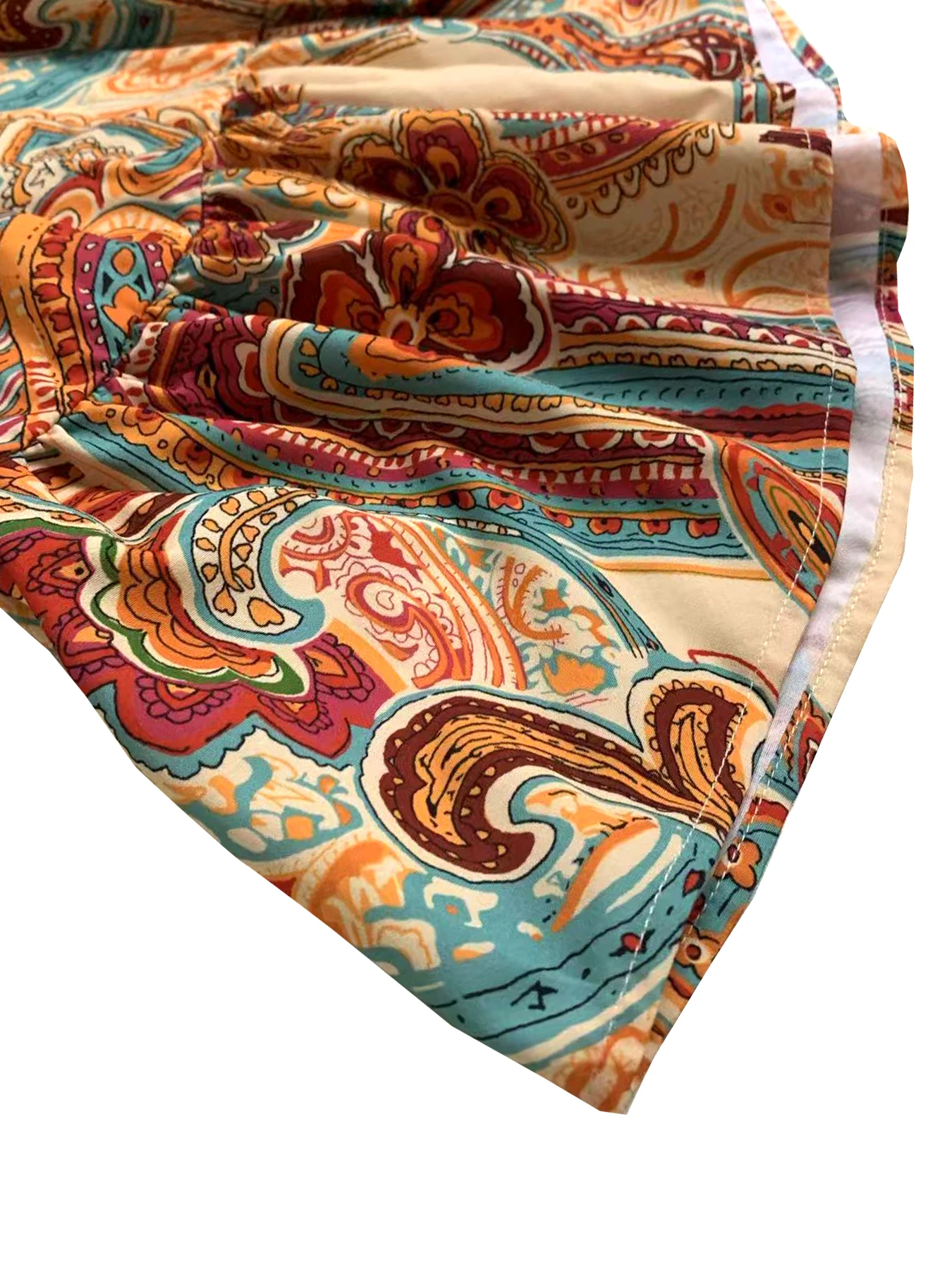 Damska mini sukienka z nadrukiem Boho, wiązana na plecach, z odkrytymi plecami, styl casual i kurortowy, wiosna/lato