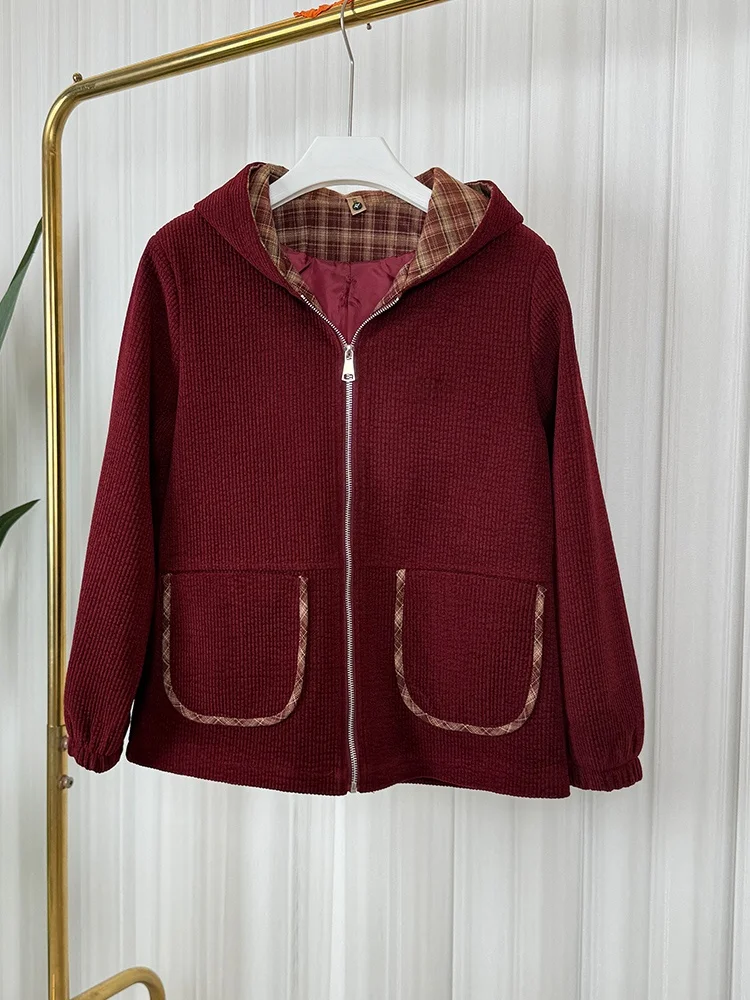 

Spring Fashion Jacket Coat Short Style Middle-Aged Mom Clothes 2025 New Model Women's Top Elegant Windbreaker Loose Fit Cardigan