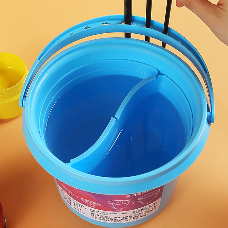 Ведро для чистки переносная живопись Brush с палеткой, многофункциональные практичные аксессуары для рисования