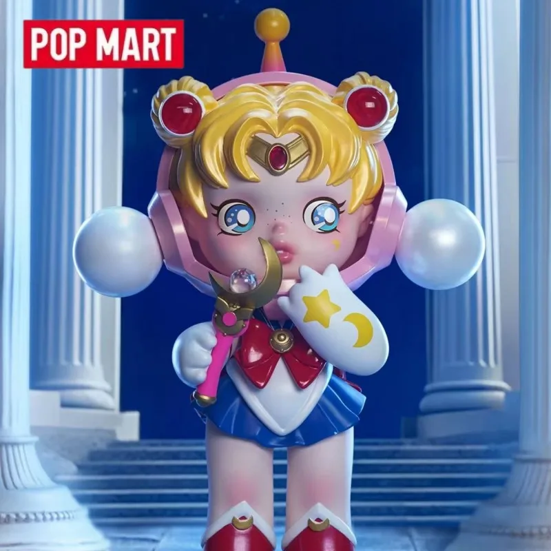 POPMART serie SKULLPANDA SAILOR MOON figura de acción caja ciega genuina caja misteriosa bolsa de adivinación juguetes muñeca Linda figura de Anime escritorio