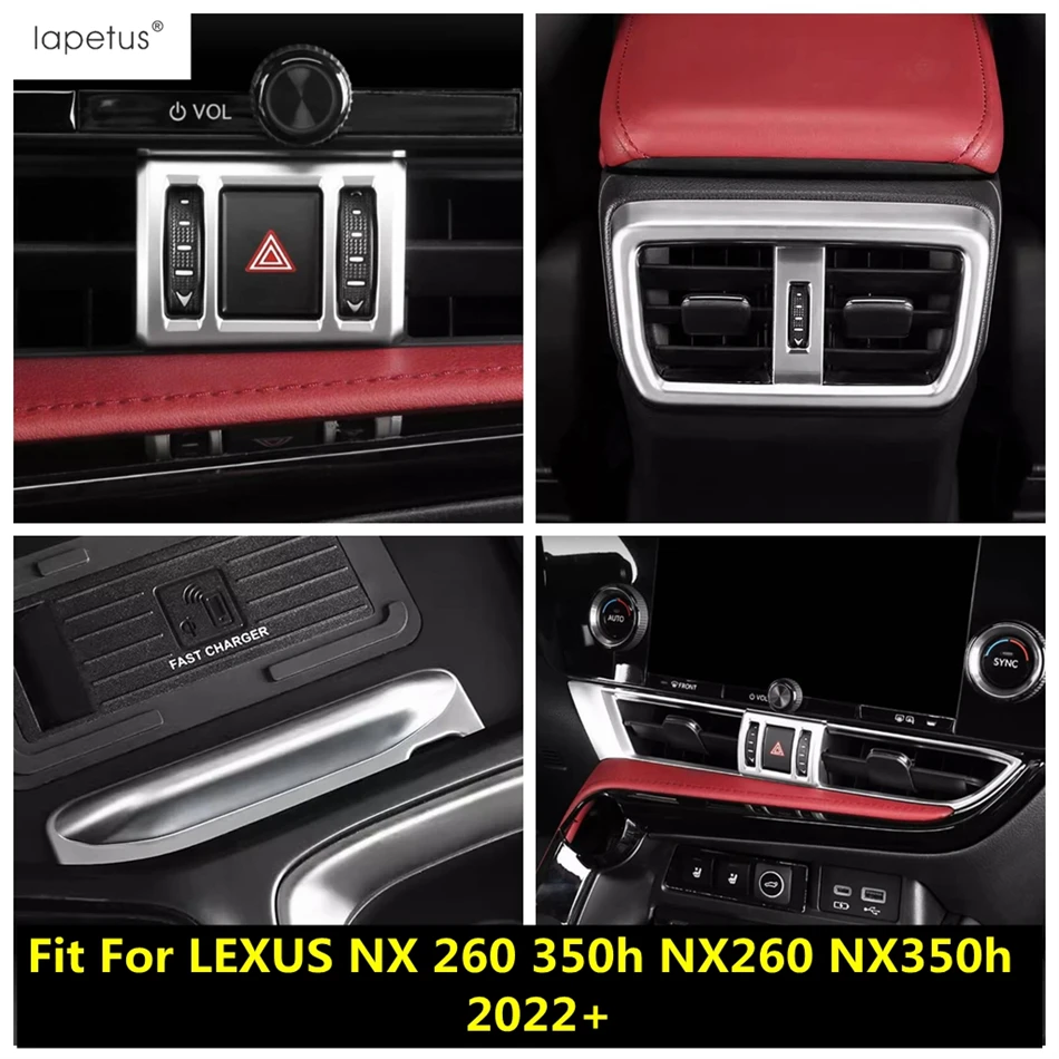 Car Seat Adjust Panel / Warning Lamp Light / Rear Air AC Outlet Frame Cover Trim For LEXUS NX 260 350h NX260 NX350h 2022 - 2024