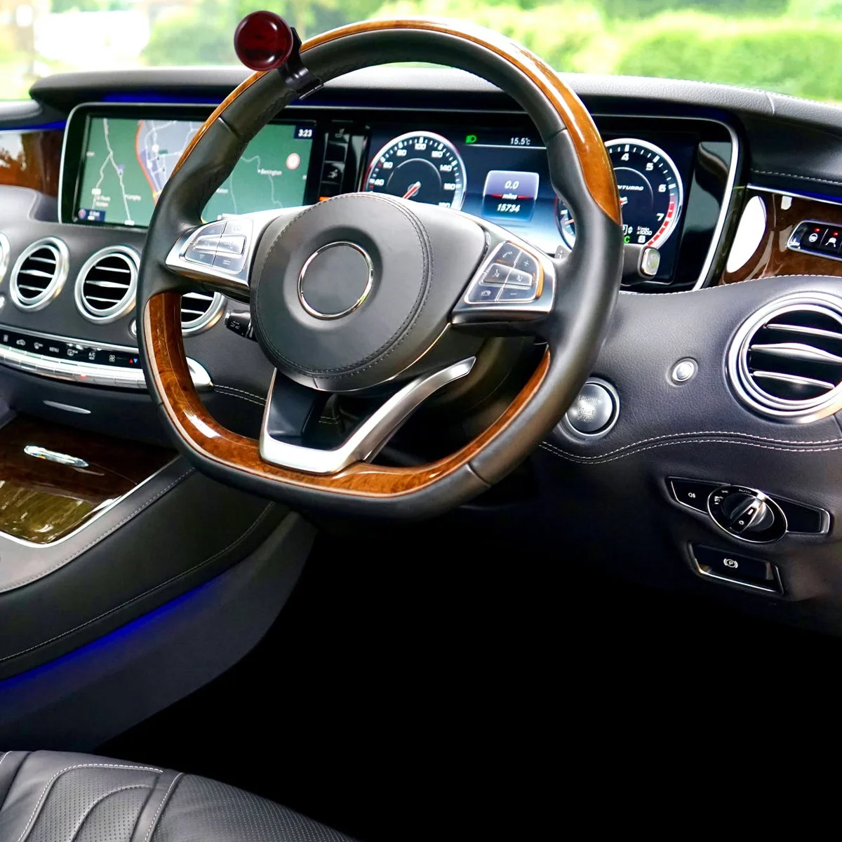 

Steering Wheel H Knob for Cars Golf Carts Easy Installation Wood ABS Material Superior Quality Increased Torque