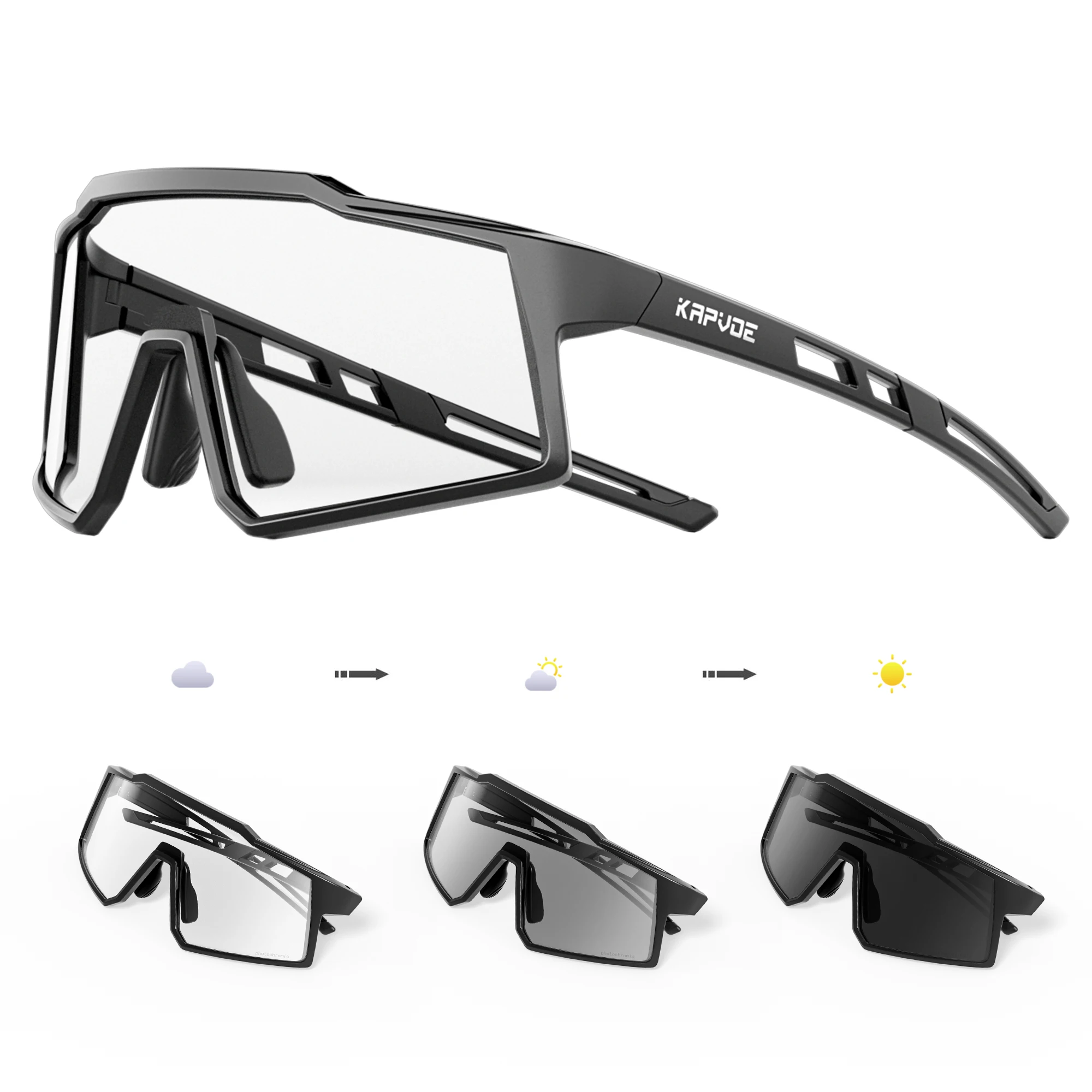 AliExpress kapvoe Kapvoe Kids Photochromic Sports Sunglasses Polarized Cycling Glasses Teenagers UV400 Eyewear Boys Girls Sports Running Baseball