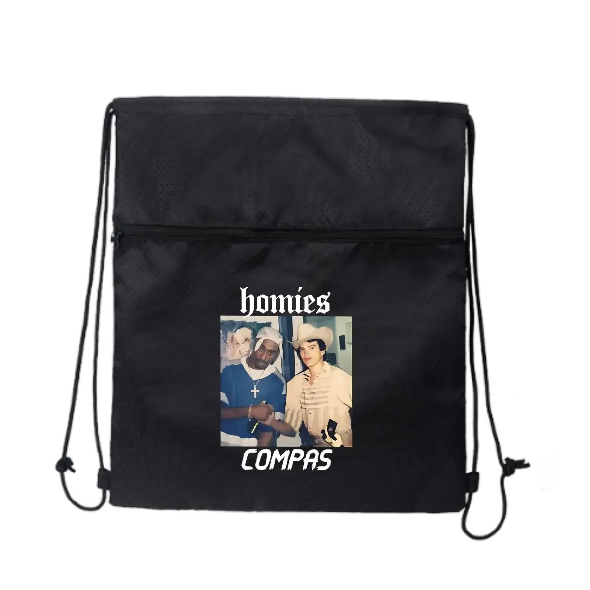 

Homies Compas Складной рюкзак с портретной графикой на шнурке Легкий простой и модный спортивный рюкзак унисекс