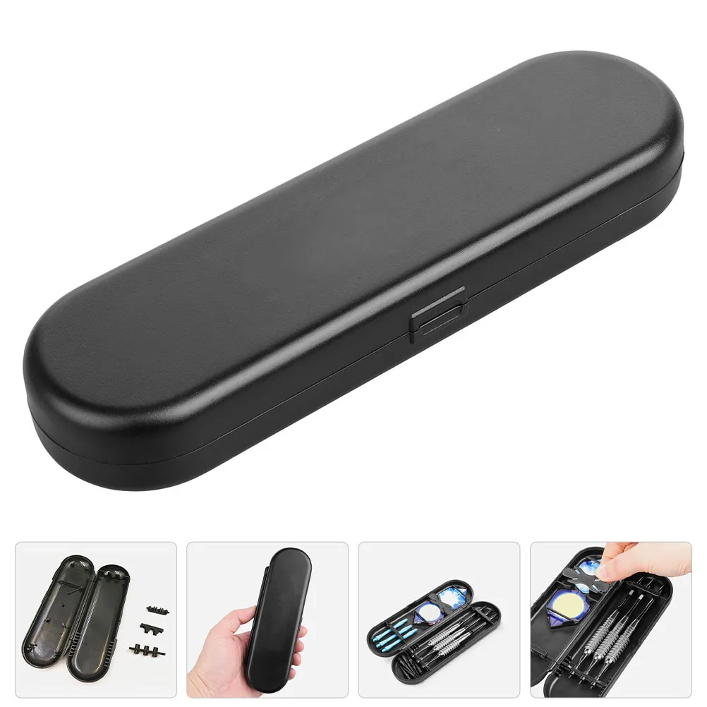 

2Pcs Storage Box Portable Plastic Case Carrying Organizer Steel Tip Travel Holder Case Holder Cases