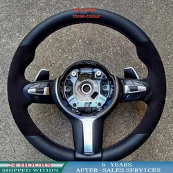 Customized Car Steering Wheel Cover Braid Suede For BMW M F30 M Sport F87 M2 F80 M3 F82 M4 M5 F12 F13 M6 F85 X5 M F86 F33 X6