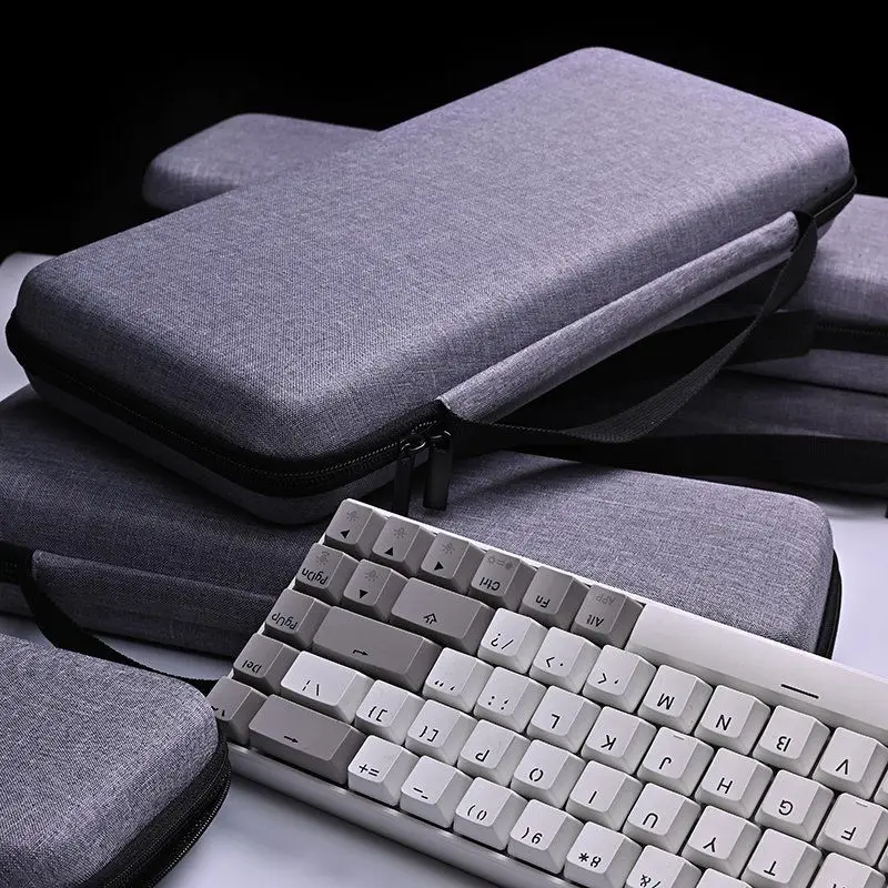 Dustproof Water-Resistant Mechanical Keyboard Case Storage Bag - EVA Hard Shell Fits 61/68/75%/TKL/98%/Full-Size Keyboards