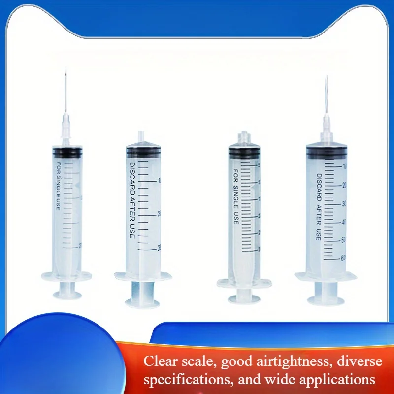 Customized Plastic Syringe, Disposable Straight Mouth Screw Mouth Syringe, Industrial Small-sized Disposable Animal Syringe