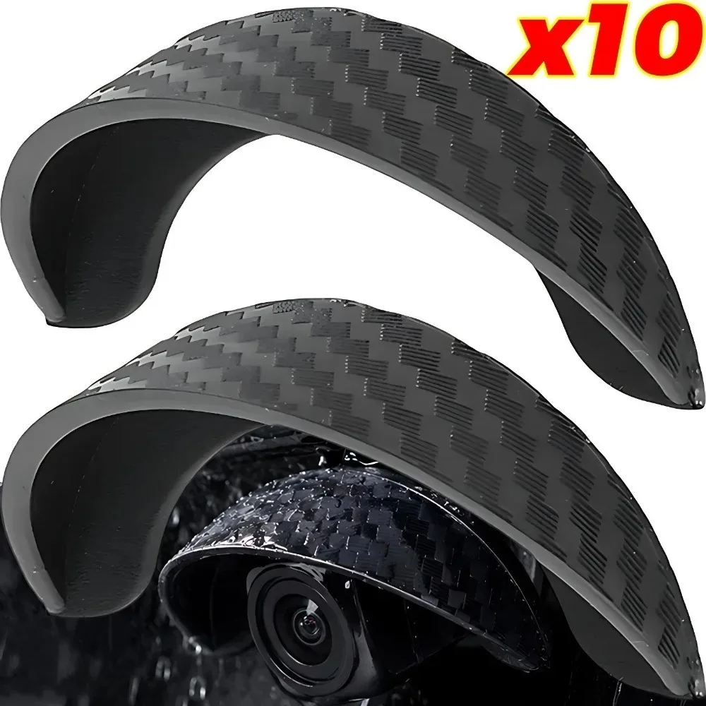 10/1pcs Car Backup Camera Rain Cover Weather Guard Waterproof Soft PVC Board Anti Glare Dustproof Auto Reversing Lens Shield
