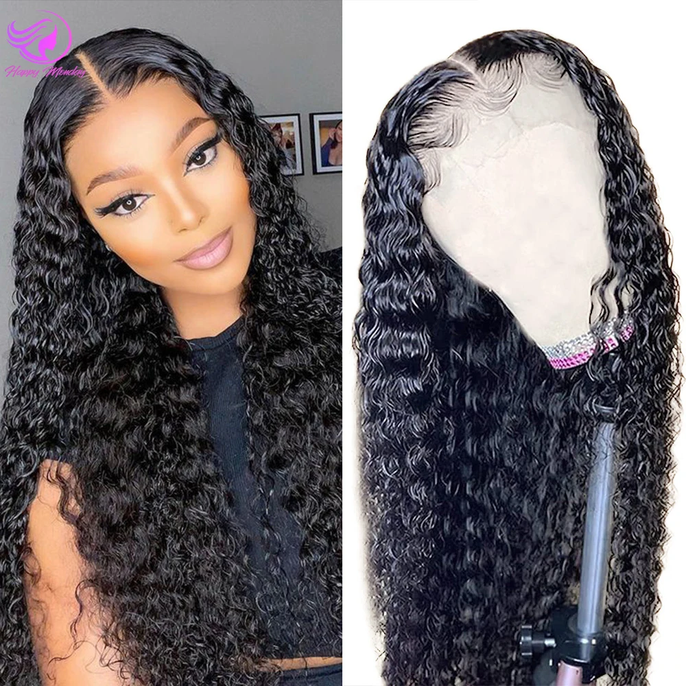 13x6 HD Transparent Deep Wave Lace Front Wigs Human Hair Wigs for Women Glueless Brazilian Virgin Lace Frontal Wigs Human Hai