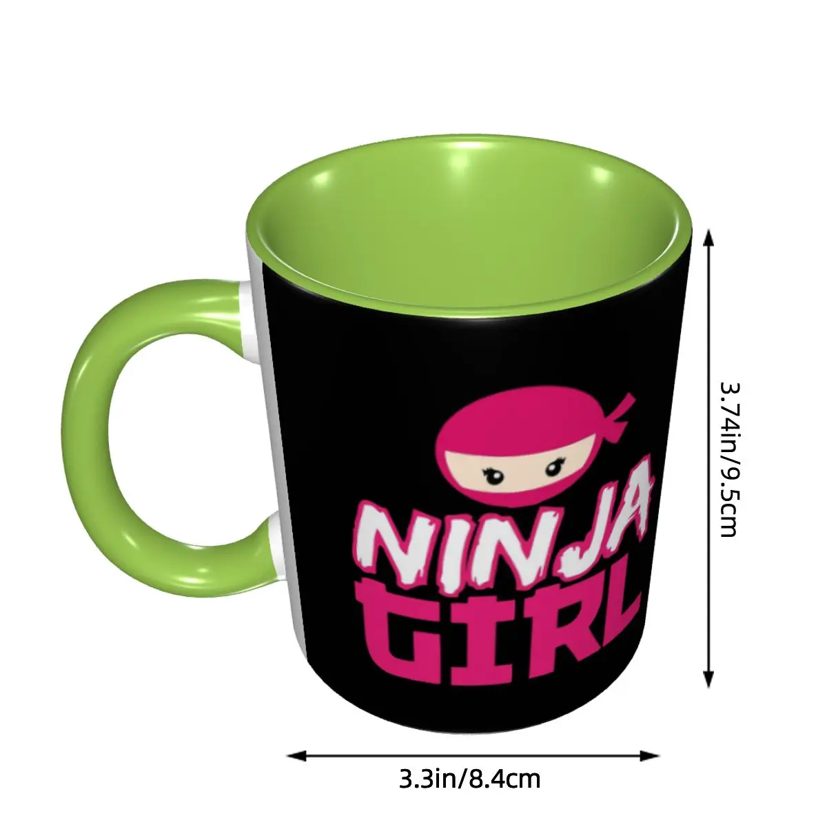 Spy Ninja Girl Mug Funny Ceramic Coffee Cups Tea Mugs Milk Cup Drinkware Gifts for Woman Man