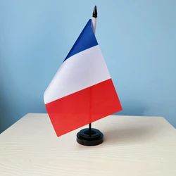 Soporte de bandera francesa para mesa, asta y decoración de cuarto