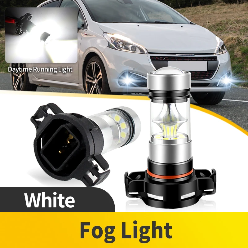 

2 шт. H16 (ЕС) 5202 5201 PS24W светодиодная противотуманная фара 6000K супер яркие дневные ходовые огни для Peugeot 208 2012 2013 2014 2015-2019