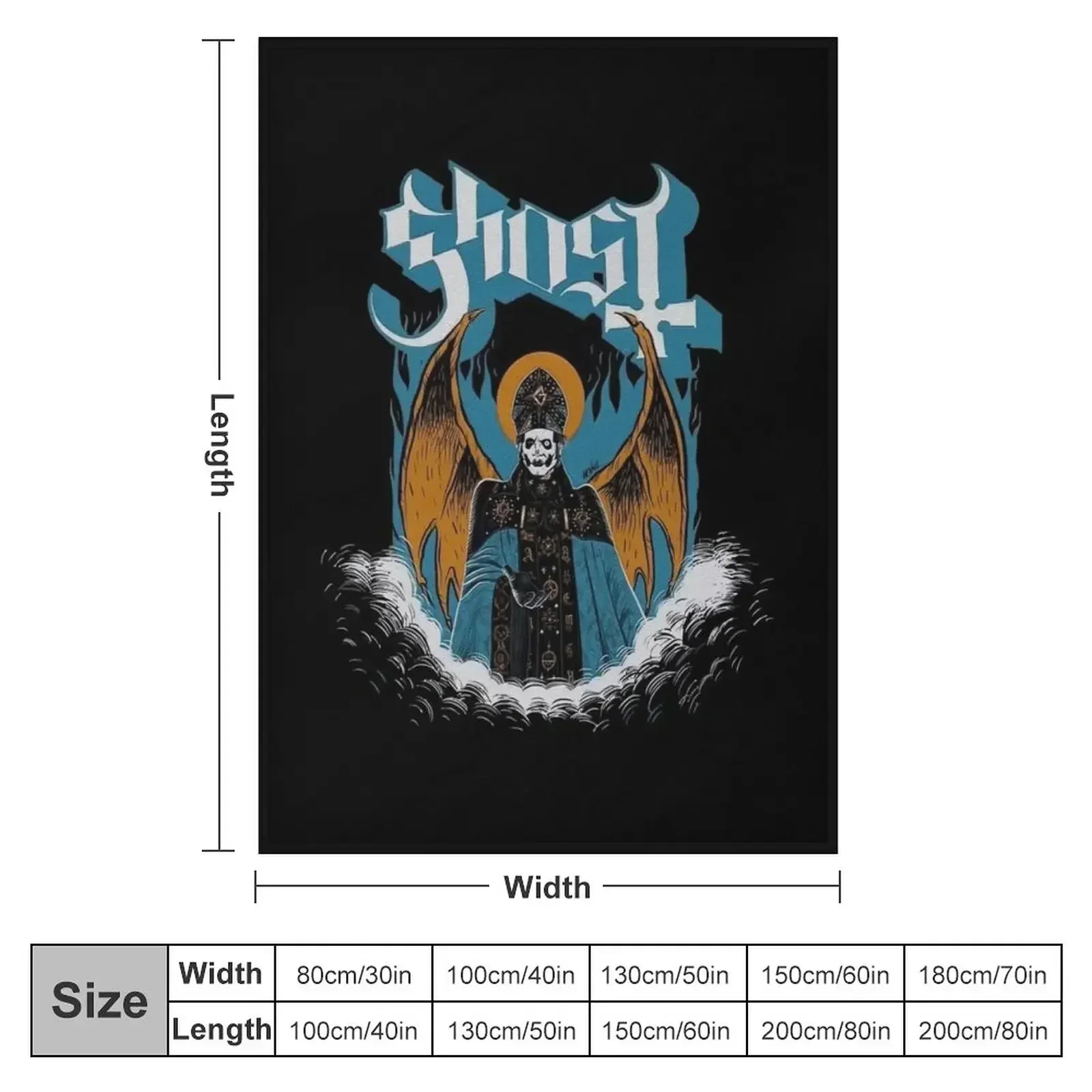 Papa-Emeritus Throw Blanket couch cozy soft plush fuzzy picnic outdoor blanket