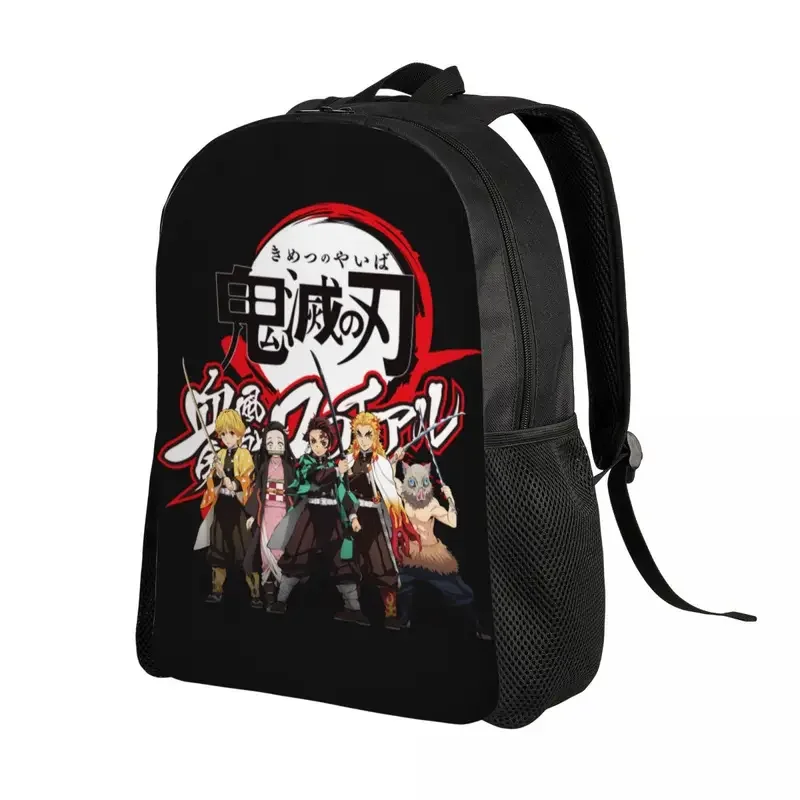 Custom Kimetsu No Yaiba Demon Slayer Backpacks Nezuko Tanjirou Inosuke School College Travel Bags Bookbag Fits 15 Inch Laptop