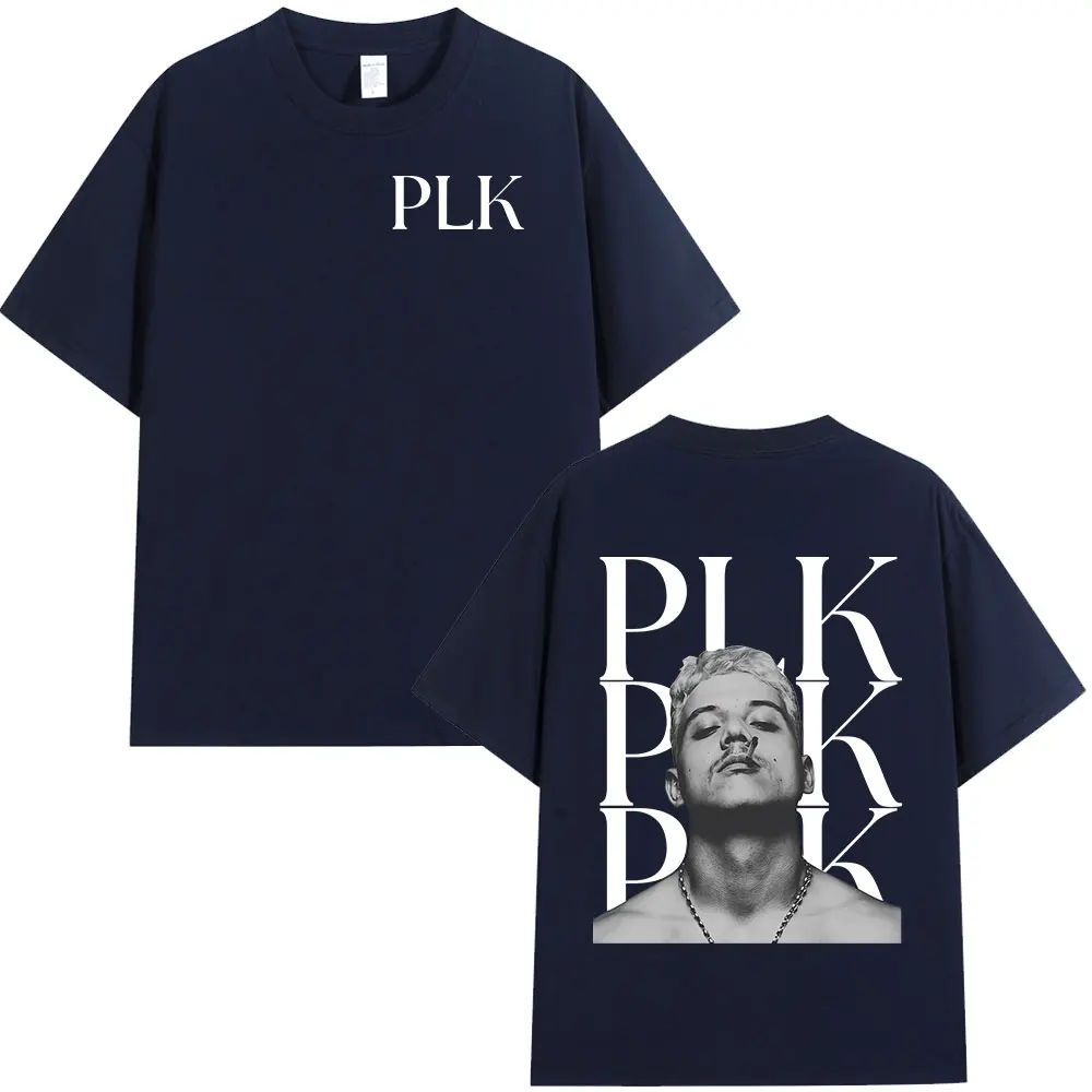 Rapper PLK Face Graphic T-shirt Men Women Clothing Fashion Hip Hop Music T-shirts Casual Cotton Short Sleeves T Shirt Streetwear