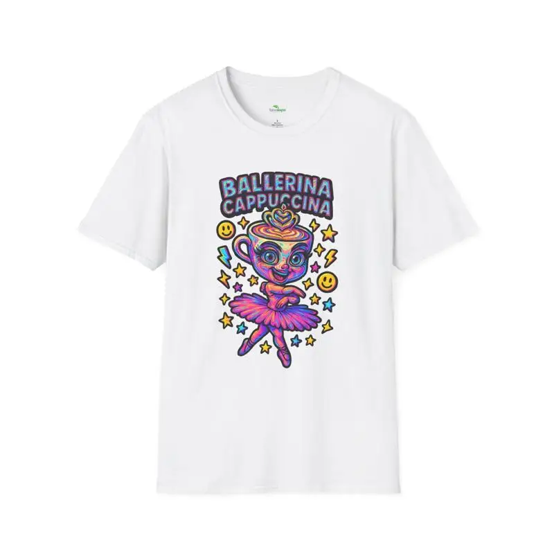 

Футболка «Балерина Капучиcina» для любителей балета, танцевальная танцовщица, топ, подарок учителю, милая танцевальная одежда