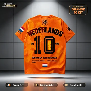 2026 Dutch Football Fan Style  Men's T-shirts  Football Training Uniforms Quick Drying T-shirts 3D Print Clothing Parent-child