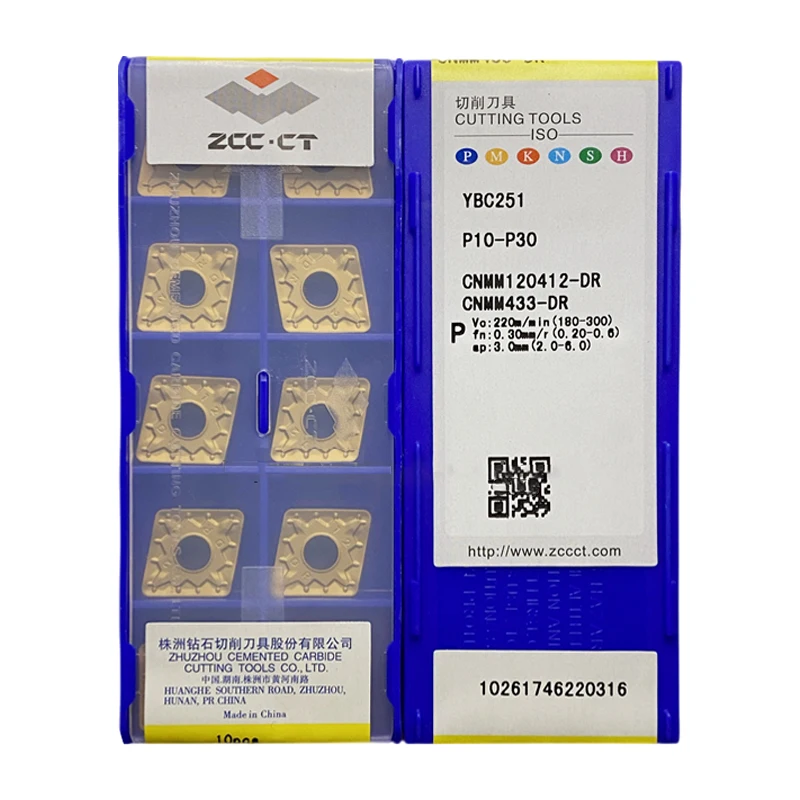 

Original ZCCCT CNMM120412-DR YBC251 carbide insert for cutting tools