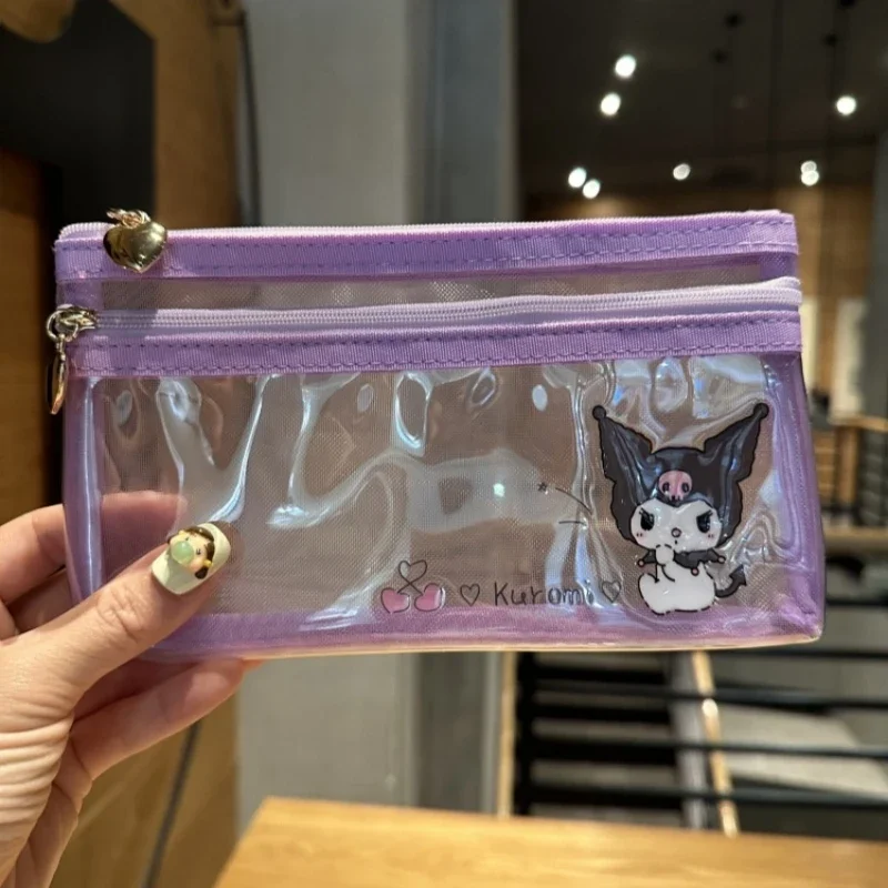 かわいいサンリオのかわいいハローキティアニメ周辺グッズPVCコインパースマイメロディパスポートジッパーハンドIDバッグ口紅収納バッグ