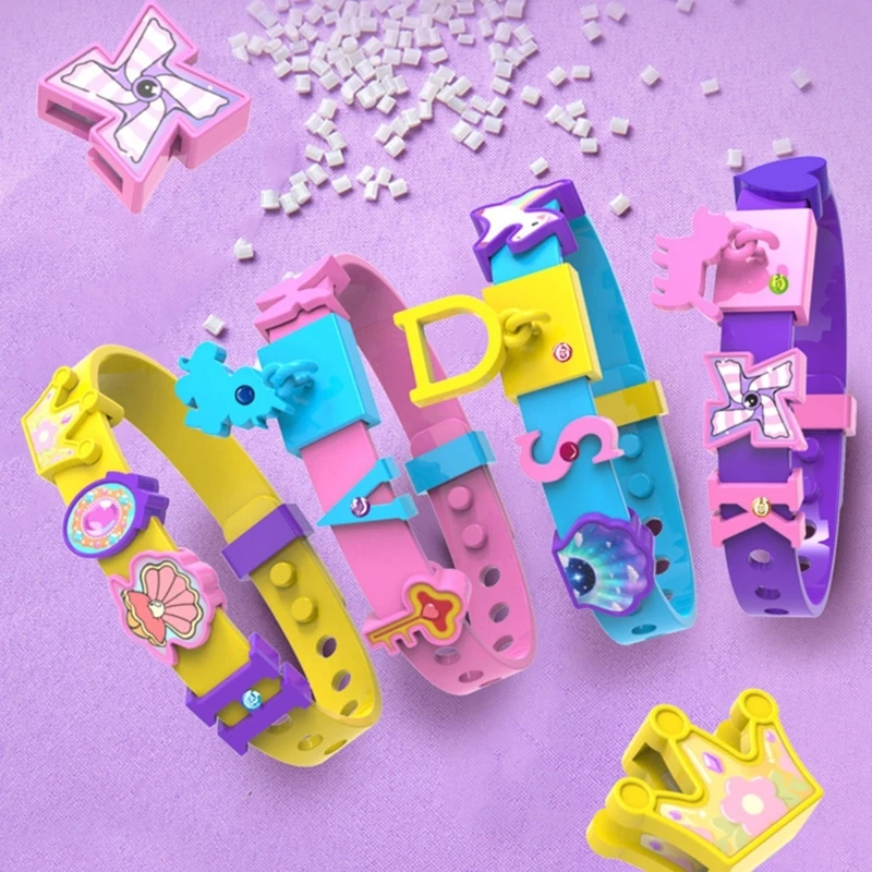 مجموعة صناعة الخرزات DIY للفتيات من سن 5 إلى 12 عامًا، لعبة نشاط تعليمي 15UB #2