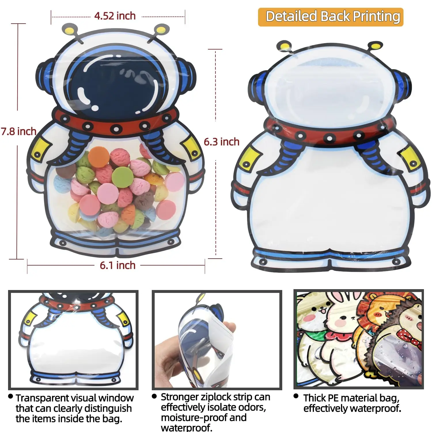 10/30pcs Astronaut Gift Bags Spaceman Candy Handbag For KIds Boy Baby Shower Favors Outer Space Theme Birthday Party Decorations