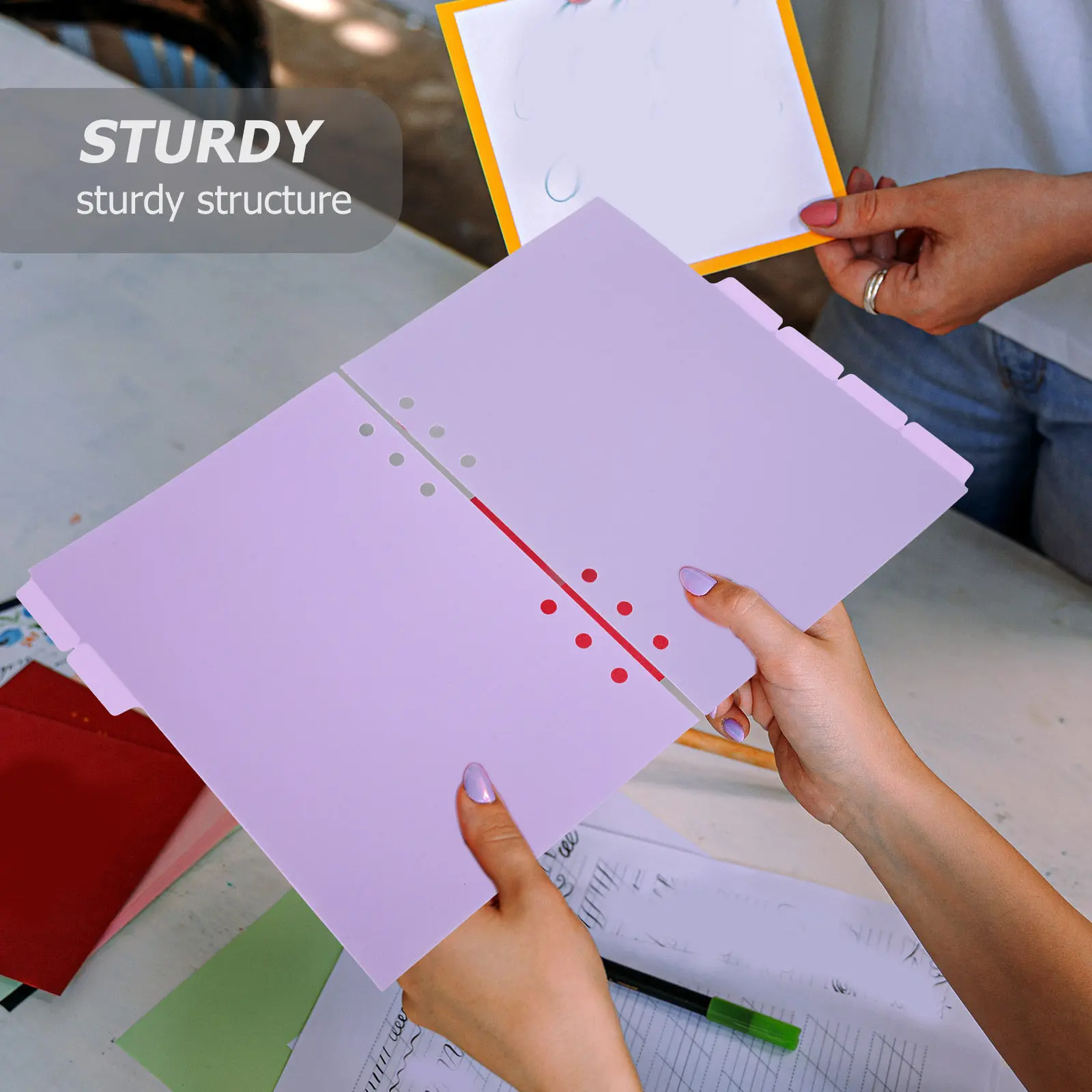 6Pcs Binder Dividers PP Plastic Tabs for Notebooks Journals Organizers Index Sheet Separators Binder Paper Dividers