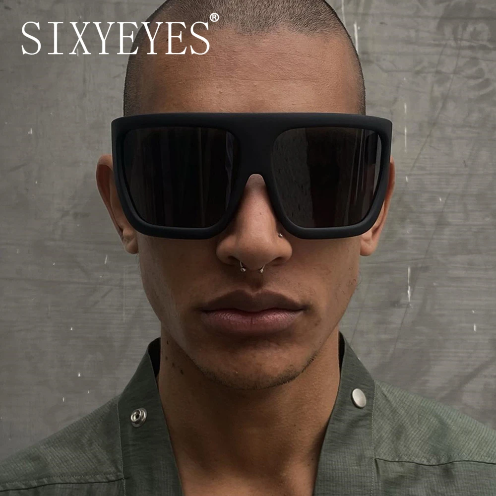 2025, übergroße Maske, Schild-Sonnenbrille, Damen und Herren, Luxusmarke, großer Rahmen, Sonnenbrille, trendiger Augenschutz, Punk-Sonnenbrille – Detail 1