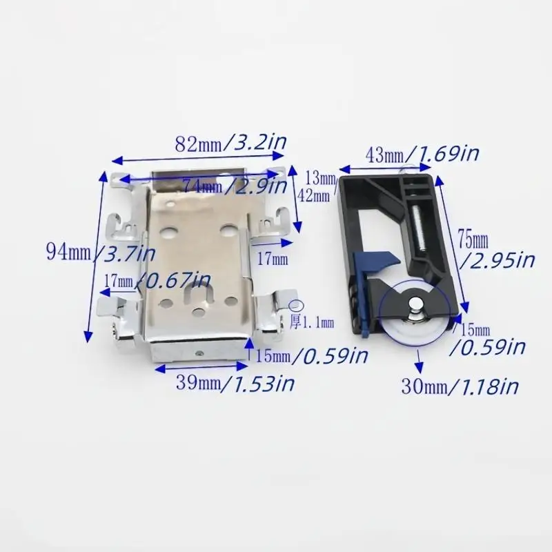 sliding door wheel wall cabinet 4Pcs wardrobe sliding door accessories old-fashioned pulley roller open wheel thickened