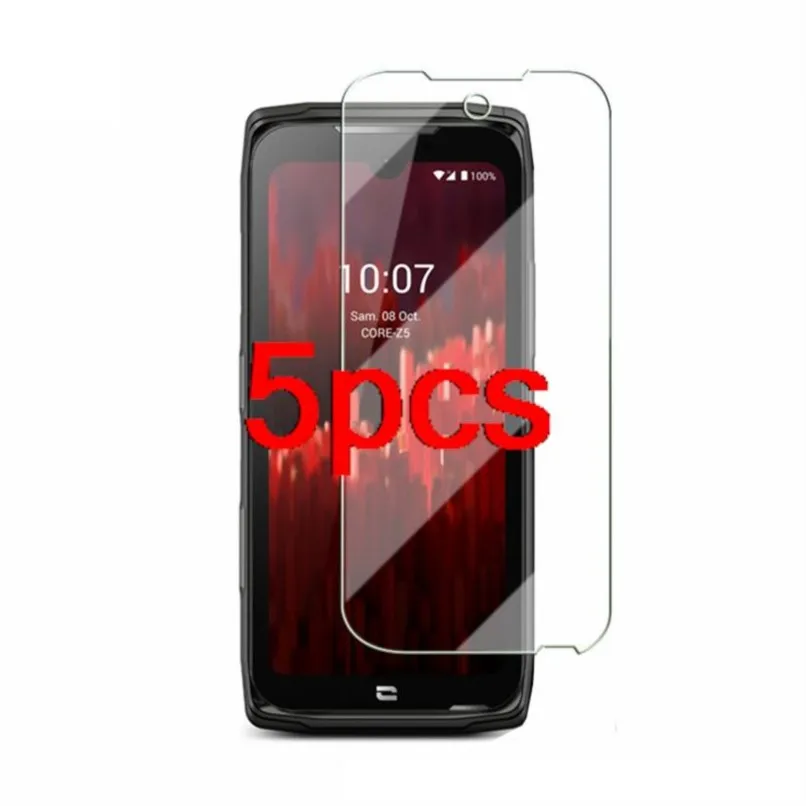 5pcs clear hd safety tempered glass on for crosscall core z5 protective film screen protector cover shield protection