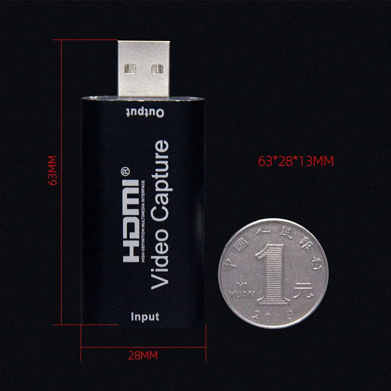 การ์ดแปลงสัญญาณ DTECH HDMI เป็น USB 2.0 จำนวน 2 ชิ้น รองรับความละเอียด 1080p 60hz การ์ดจับภาพวิดีโอเกม USB รองรับ 4k สำหรับการสตรีมสด