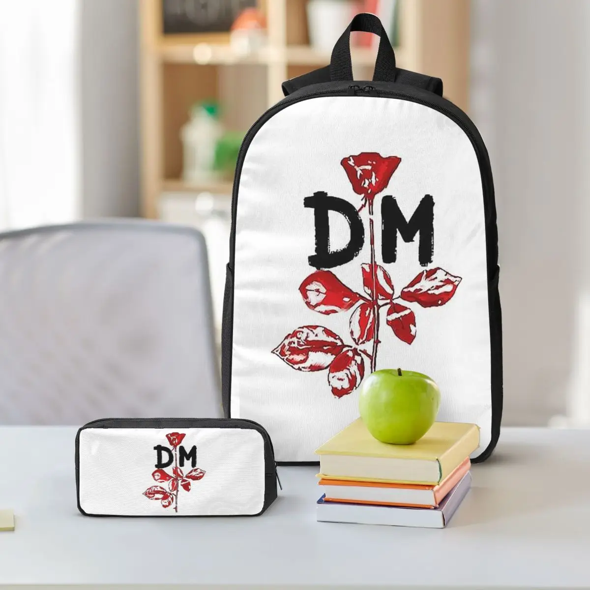 Kawaii Depeches DM Mode Musician World Tour Backpack BookBag School Bag Laptop Shoulder Bags 3ps Insulated Lunch Bag Pencil Case