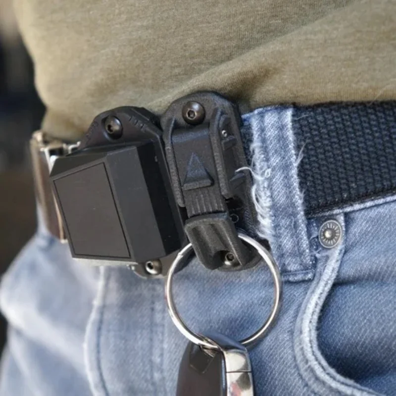 Plastic Tactical Key Ring Clip Molle Belt Loop Keychain Holder for Backpack Vest Belt EDC Gear for Hiking Camping Outdoor