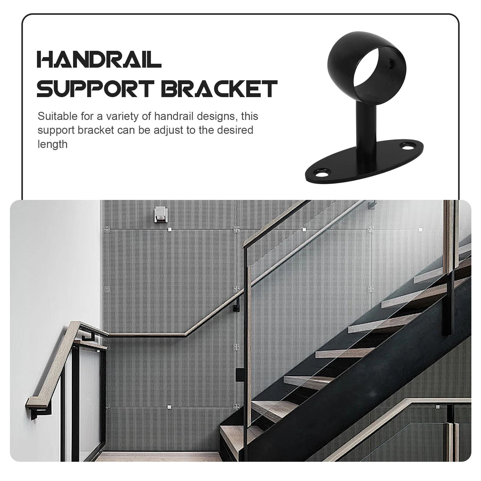 دعامة درابزين من الفولاذ المقاوم للصدأ للسلالم، دعامة تثبيت على الحائط، حامل قضيب شفة، ملحقات تثبيت قضبان معدنية