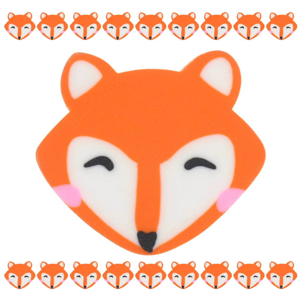 

100pcs Little Fox Eraser Adorable Soft Mini Classroom Reward Cute Colorful Animal Tpr School Student Birthday Erasers