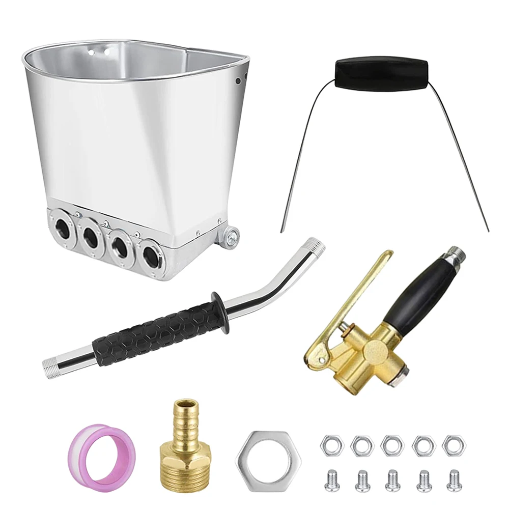 

4 Hole Cement Spray Gun, Home Cement Mortar Spraying Machine, Portable Pneumatic Tool Sand Gun Machine Mortar Grouting Machine