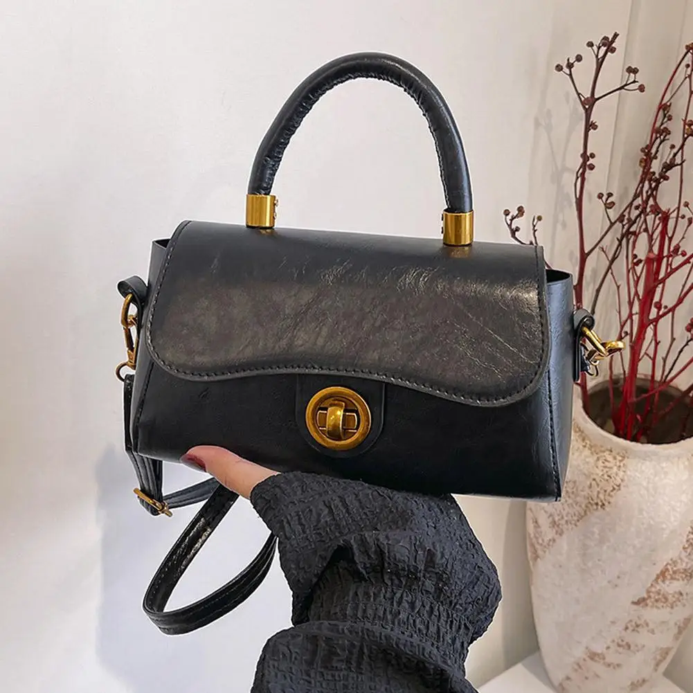 Autumn Winter Retro Advanced Handbag Small Square Bag Commuter Versatile Shoulder Bag Mature Glamorous Women's Crossbody Bag image 2