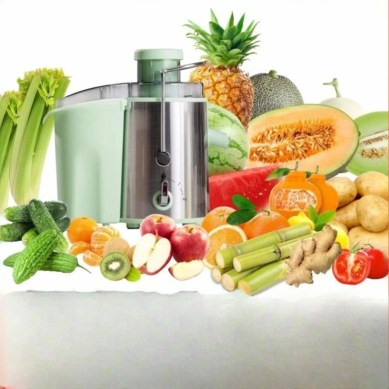 

Home Fully Automatic Multi-Function Juicer - Pulp-Juice Separation, Slow Masticating with Large Diameter for Sugarcane & Ginger